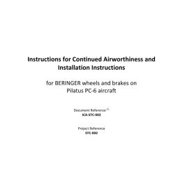 STC-002 - Pilatus PC-6 - Installation and maintenance manual