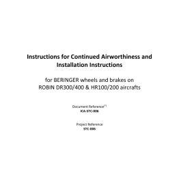 STC-006 - Robin DR300/400, HR100/200 - Installation and maintenance manual