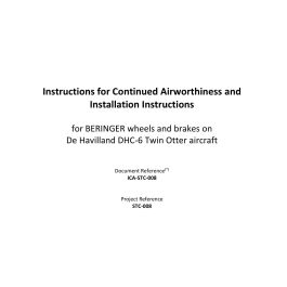 STC-008 - DHC-6 Twin Otter - Installation and maintenance manual
