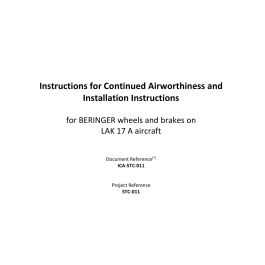 STC-011 - LAK 17A - Installation and maintenance manual