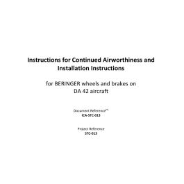 STC-013 - Diamond DA42 - Installation and maintenance manual
