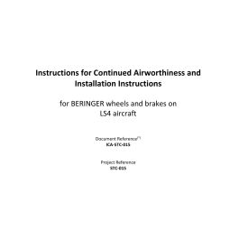 STC-015 - LS4 - Installation and maintenance manual