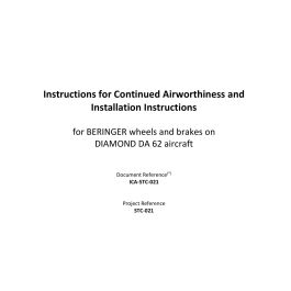 STC-021 - Diamond DA62 - Installation and maintenance manual
