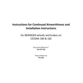 STC-022 - Cessna 180-182 - Installation and maintenance manual