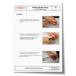 Installation of an O-ring on a parking brake valve non actuated by a push pull button