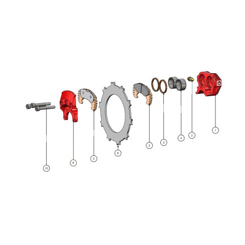 Caliper - Etrier EA-002.50E ST RED