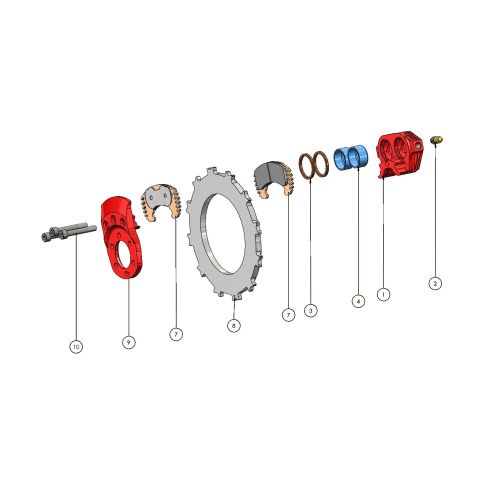 Caliper - Etrier EA-004E PE RED