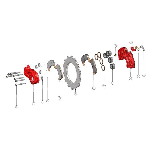 Caliper - Etrier EA-008.9NL RED