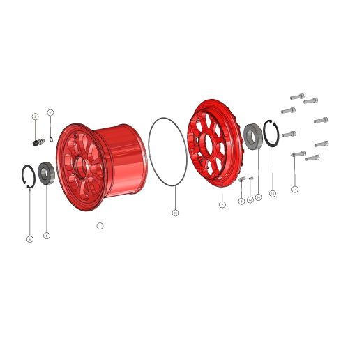 Wheel - Roue RF-009W (6.00 x 6")