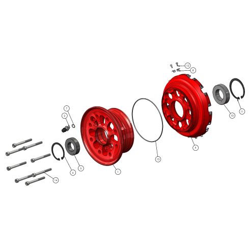 Wheel - Roue RF-021W (4.00 x 5" rlmt inox)