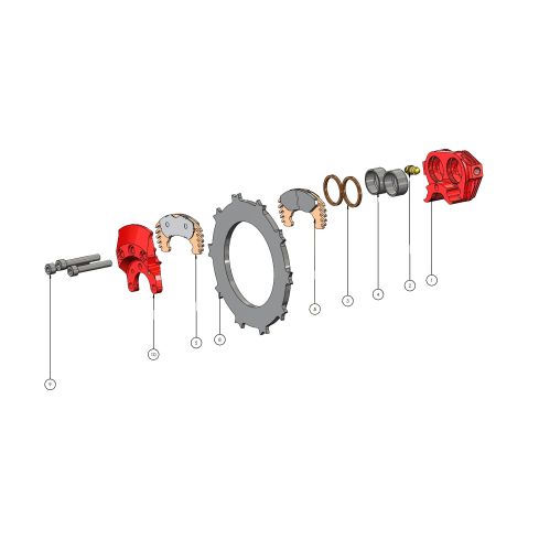 Caliper - Etrier EA-002.201N RED
