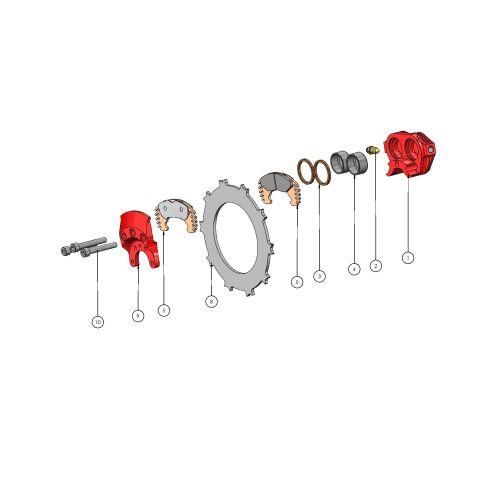 Caliper - Etrier EA-002.5N RED