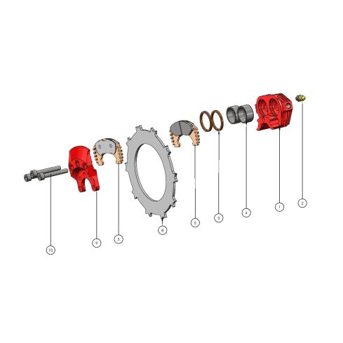 Caliper - Etrier EA-002E RED