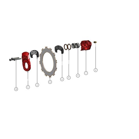 Caliper - Etrier EA-003.2N RED