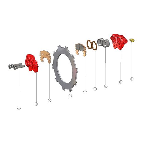 Caliper - Etrier EA-017.2WN RED
