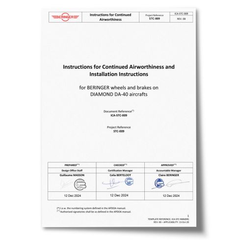 STC-009 - Diamond DA40, 40NG, Tundra - Installation and maintenance manual